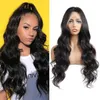 IsHow 13x6 HD Laço Transparente Frente Perucas Body Wave Frontal Wig Remy Brasileiro Rosto Rosto Água Profunda Perucas de Cabelo Humano