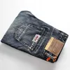 Ly Vintage Designer Fashion Men Jeans Высокое Качество прямой тонкий подходящий ретро разорвал для классических хлопковых джинсовых брюк KKTF