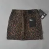 Сексуальный разорванный леопардовый печать юбки женщин мини джинсовая юбка уличная одежда карандаш высокая талия юбка Faldas Mujer Moda 210412