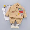 0-5 Years Spring Boy Clothing Set 2021 New Casual Fashion Active Print Coat + Pant Kid Children Baby Toddler Boy Clothing X0802