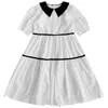 Девушки MIDI платье 2021 новое детское летнее платье подросток лоскутное платье хлопок детская одежда мамочка и дочерья одежда, # 6221 Q0716