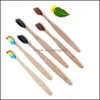 Disposable Toothbrushes Bath Supplies El Home & Garden Reusable Natural Toothbrush Bamboo Set Pack Of 4 With Travel Case Box Packing Biodegr