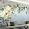 Özel Fotoğraf Mural 3D Modern El Boyalı Kelebek Çiçek Yağlıboya Duvar Kağıdı Oturma Odası Kanepe TV Arka Plan Duvar Paintinggood Quatity