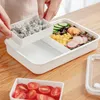 Opslagflessen potten plastic 3 compartimenten bento dozen magnetron draagbare lunchbox salade fruit voedsel container voor kantoorstudentenschool