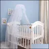 Nursery Baby, Kids MaternityElegant Ronde Dome Wieg Kant Vloer Type Mosquito Netto Bed Luifel Beddengoed Netting Infant Baby Tent Drop Levering