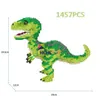 1457pcs 16089 16088 Mini Blocks Green Dinosaur Building Toy Classic Model Jurassic Park Figure Toys Home Fun Game Y1130345j