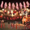 Halloween Bloods Knives Cut Off Hand Feet Paper Banner Horro Ghost Hallowen Decor Happy Halloween Party Decor For Home DIY