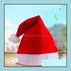 Świąteczne dostawy Strona główna Garden200PCS Red Santa Claus Hat Tra Soft Pluszowa Cosplay Dekoracji Adts Christmas Party Hats Drop Dostawa 2021 OVQB