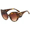 Fashion Women European American big frame women's d diamond cat's Eye Sunglasses