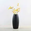 Europese stijl keramische kantoor woninginrichting wijnkast Desktop eenvoudige gedroogde bloemen zwarte vaas 211215