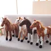 30cm 40cm Simulation cheval en peluche jouets mignon personnel animal zèbre poupée doux réaliste cheval jouet enfants cadeau d'anniversaire décoration de la maison 220209