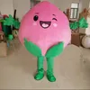 Halloween Peach Mascot Costume Top Quality Cartoon Fruit Plush Anime Theme Character Adult Size Christmas Carnival Birthday Party Fancy Outfit