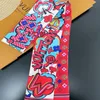 Koreanska vintage desinger bokstäver blommor tryck bowknot väskor scrav halsdukar charm kvinnor silke handskar handskar omslag plånbok handväska handbag241i