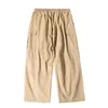 Houzhou Streetwear Khaki Cargo Byxor Kvinnor Koreanska Mode Hippie Black Wide Ben Byxor för Kvinna KPOP Oversize Joggers 211115