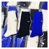 Men's Socks 2021 Tide Card ADER Double Needle Black And White Blue Medium Tube Embroidered All Cotton Korean Version Men Women