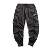 Pantalon parachutiste Harajuku pour hommes, vêtements amples tactiques Hip Hop avec cordon de serrage, salopette Cargo multi-poches, Techwear pantalon décontracté