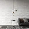 Art3d Plastik 3D Duvar Kağıdı Paneli PVC Dalga Duvar Tasarım Beyaz 12 Fayans 32 SF