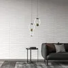 Art3d Plastic 3D Wallpaper Panel PVC Wave Wall Design Vit 12 plattor 32 sf