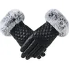 5つの指の手袋の女性冬の暖かいベルベットの暖かい暖かい走行中の女性のウィンドストーパーを守る