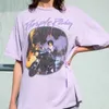 Дождь винтажная графическая футболка самка с коротким рукавом o ece purple шикарные печать
