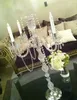 88 cm height Acrylic 5-arms metal candelabras with crystal pendants wedding candle holder centerpiece party decor senyu0461