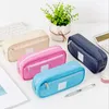 Zippered Pen Case College Office Pencil Bag Nylon Stationery Lagring Pouch Kids Students Organizer