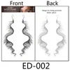 Tillfälligt Baby Hair Tattoo klistermärken 23 stilar Hairs Edges Curly Salon DIY Frisyrmallar Vattentät bestående makeupverktyg för damer