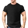Muscleguys Siłownia Odzież sportowa T Shirt Mężczyźni Bawełna Oddychająca Krótki Rękaw T-Koszulka Lato Tshirt Moda Tee Koszula Homme 210421