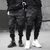 Cargo broek mannen casual joggers broek solide mannelijke multi-pocket broek heren sportkleding hiphop harembotje