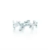 2021 TIF S925 Sterling Zilver Mode Olijfblad vrouwen Ring Luxe Eenvoudige Ring Classic Water Drop Cluster Rings286M