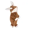 Winter Dicke Neugeborenen Samt Overall Langarm Bunny warme baby strampler kaninchen hut mit kapuze bodys M3738