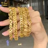 Länk, kedja 24k guld charm armband för kvinnor tunn armband dubai etiopiska afrikanska koppar armband lyxpläterade smycken fru gåvor