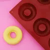 Bakmöbler 1pc 18 mini silikon Donut Bakning Mögelkaka Choklad Biscuit Candy Soap Silicones Mold Donuts Dessert Mold WH0257