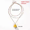 Anhänger Halsketten Staaten Zubehör Acryl Solide Gelbe Pilz Halskette Mehrschichtige Buntglasperlen Sautoir