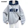 Needbo Milf Hoodies sweatshirts Brev Skriv ut Lamm Ull Pullovers Loose Korean Style Jacka Full Sleeve Casual Toppar 211104