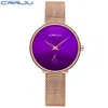 LMJLI - Mode Vrouwen Horloge Luxe CrRju Casual Simple Dames Daily Jurk Mesh Polshorloge Minimalistische Waterdichte Kwarts Vrouwelijke Klok