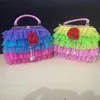 Party Decoration Girls Lace LED Blinking Light Up Luminous Shoulder Bag Toy Cute Handbag Kids Birthday Gifts Glow Supplies