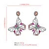 Lega di farfalla + orecchini di fascino del rhinestone orecchini delle donne gioielli in 2 colori E9378