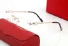Sunglasses Pawes Vintage Rimless Square C Wire Men Oculos Shade Diamond Cutting Metal Frame Women For Beaching Driving