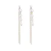 Dangle Lustre Nouveau Coréen Blanc Perle Boucles D'oreilles pour les Femmes Bohème D'or Rond Zircon Boucles D'oreilles De Mariage Bijoux