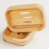 Portasapone da bagno Vassoio Contenitore Bamboo Natural Box Doccia Portasapone Bagno Eco-friendly Scatola portasapone in legno CG001