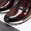Berluti handgjorda läder sneaker skor snabbspår scritto toppkvalitet herr casual äkta broderi klassiska tränare älskare snäckning229t jih2