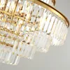 Post-modern Big Ring Crystal Chandelier Living Room Villa Club High-end Hotel Luxury Circular Crystal Lamp