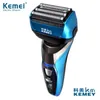 Kemei Shaver Elétrico para Homens Recarregável Barba Trimmer Profissional Razor Body Bear Máquina de barbear 3D Blade Shaver Head P0817