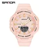 Sanda Brand Fashion Trend Outdoor cwp Watches Boys and Girls Middle School Student Quartz Alarm Luminous Watch