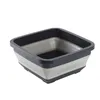 Portable Folding Bucket Collapsible Basin Fiske Camping Car Wash Vegetabilisk och Frukt Hem Kök Rengöring 210423