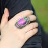 Fashion Sweet Antique Silver Plated Mood Ring Magic Emotion Känsla Temperaturreglage Ringar För Present MJ-RS034