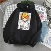 Man Hoodies Den Promised Neverland Emma Anime Print Sweatshirts harajuku Loose Pocket Hooded Kläder Man Hip Hop Sweatshirt H0909