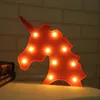 Colorido Led Animal Night Night Luzes Unicórnio Cavalo Panda Lion Raccoon Dinossauro Flamingo Pink Swan Kids Brinquedo Beedside Lamp