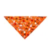 Chien Vêtements Polyester Chiens Bandana Chat Triangle Bavoirs Chiot Écharpe Foulard Citrouille Crâne Motif Halloween Pet Supplies XBJK2106